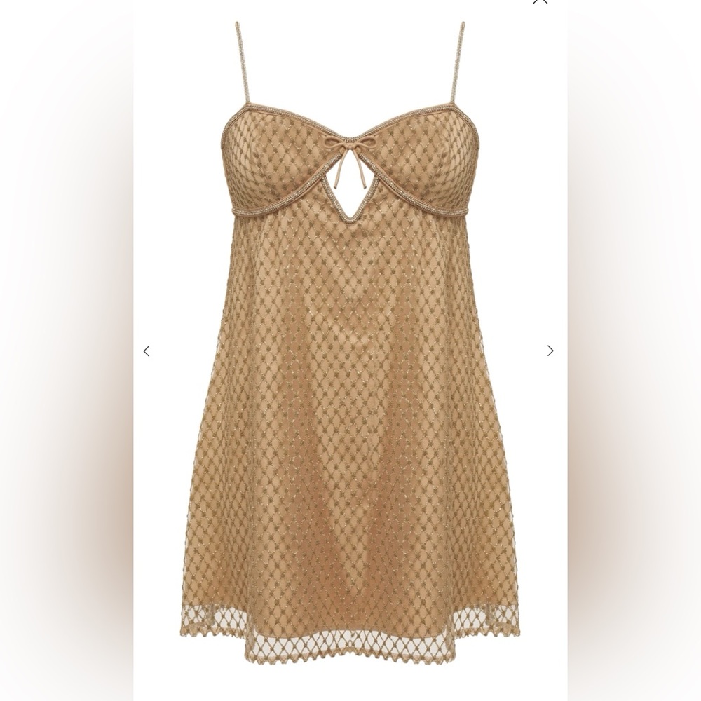For love and lemons gold glitter slip